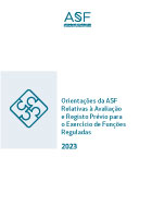Orientações da ASF avaliação e registo prévio para o exercício de funções reguladas de 2023